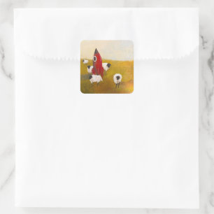 Rocket Sheep Square Sticker