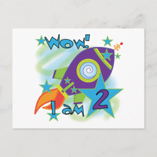 Rocket Ship 2nd Birthday T-shirts and Gifts Postcard