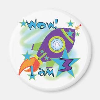 Rocket Ship 3rd Birthday T-shirts and Gifts Magnet