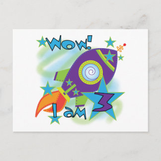 Rocket Ship 3rd Birthday T-shirts and Gifts Postcard