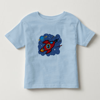 Rocket Ship 3rd Birthday Toddler T-Shirt