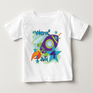 Rocket Ship 4th Birthday T-shirts and Gifts