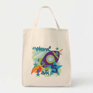 Rocket Ship 5th Birthday T-shirts and Gifts Tote Bag