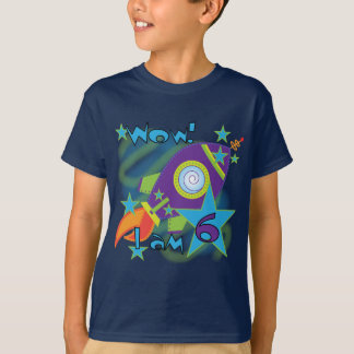Rocket Ship 6th Birthday Tshirts and Gifts