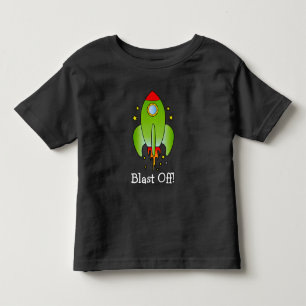 Rocket Ship Blast Off Toddler T-Shirt