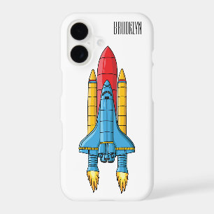 Rocket ship cartoon illustration