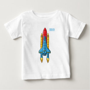 Rocket ship cartoon illustration baby T-Shirt