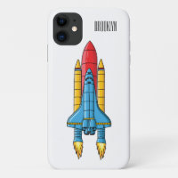 Rocket ship cartoon illustration