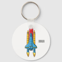 Rocket ship cartoon illustration