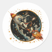 Rocket Ship French Bulldog Astronaut