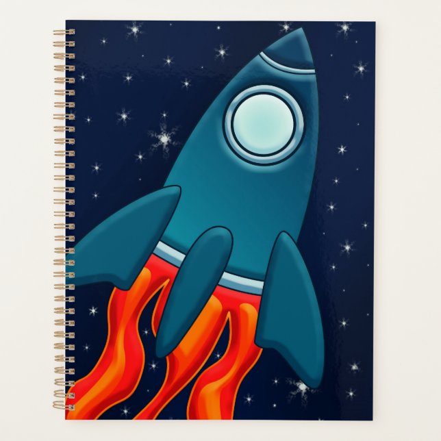Rocket ship on space planner (Front)