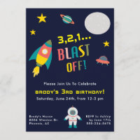 Rocket Ship Space Themed Birthday Party