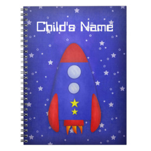 Rocket Ship Spiral Notebook