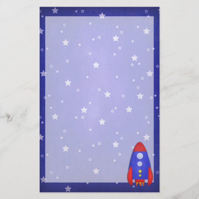 Rocket Ship Stationary Stationery (Front)