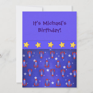 Rocket Ships Invitations