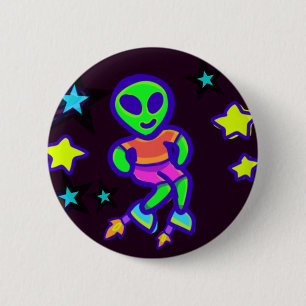 Rocket Shoes Alien Kid Aliens In Outer Space Pin