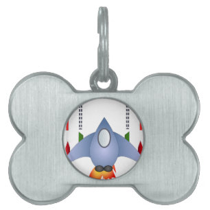 Rocket Shower Party Birthday Celebration Destiny Pet Tag
