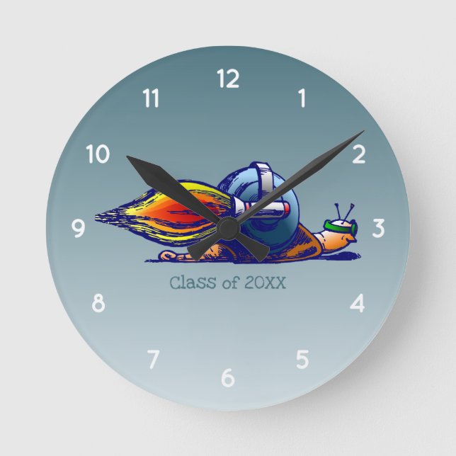 Rocket Snail Class of Round Clock (Front)