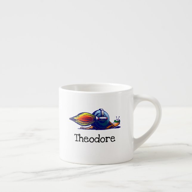 Rocket Snail Espresso Mug (Right)