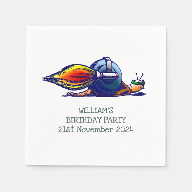 Rocket Snail Napkin (Front)