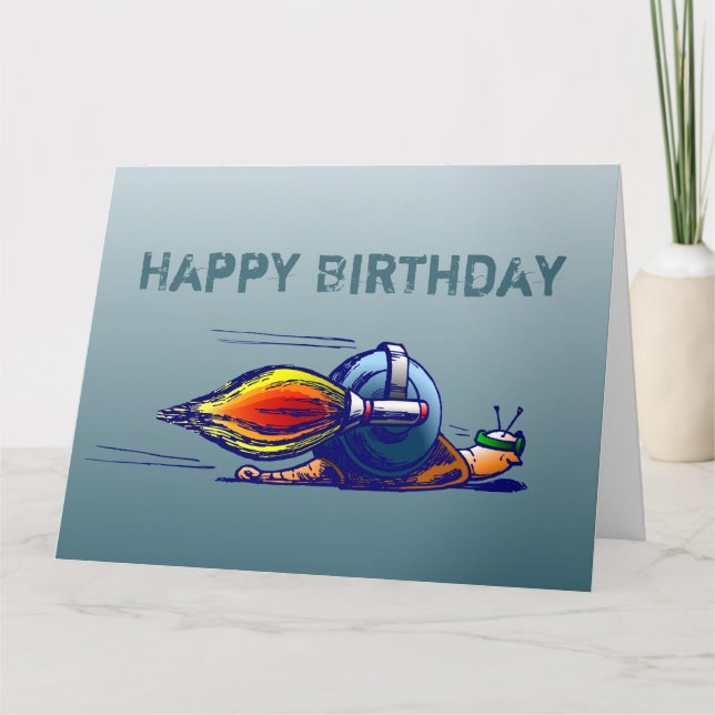 Rocket Snail on Birthday Card (Front)