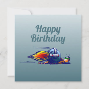 Rocket Snail with a Jetpack Card