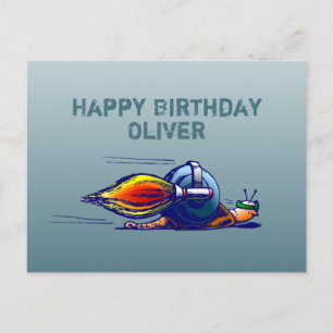 Rocket Snail's Birthday Postcard