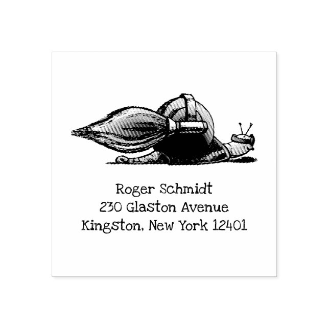 Rocket Snail's Fast Jetpack Ride Rubber Stamp (Imprint)