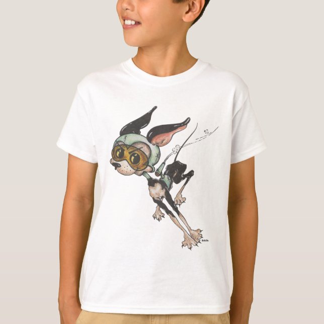 ROCKET SPACE  DOG T-Shirt (Front)