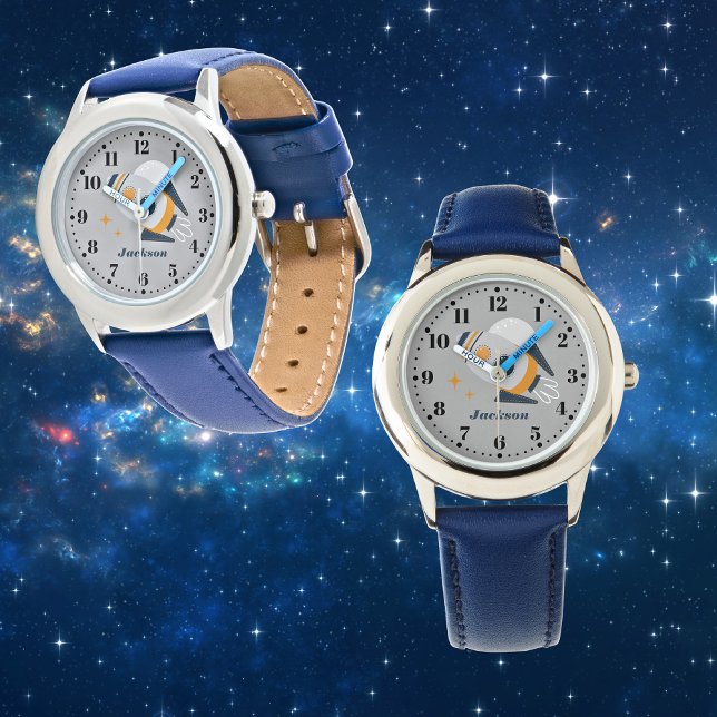 Rocket Space Personalised Custom Kid's Watch (Creator Uploaded)