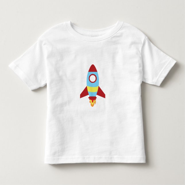 Rocket Spaceship Launching Toddler T-Shirt (Front)