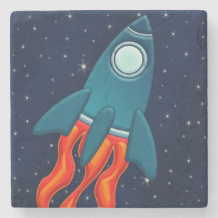 Rocket   stone coaster