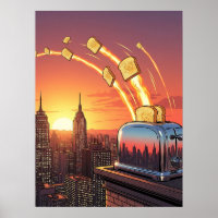 Rocket Toast Skyline – Retro Surreal Pop Art