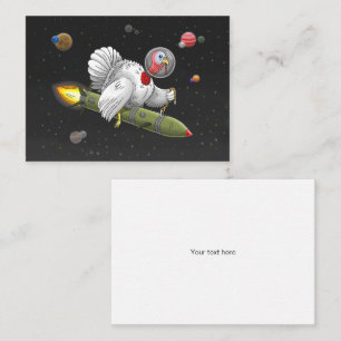 Rocket Turkey in Space Card