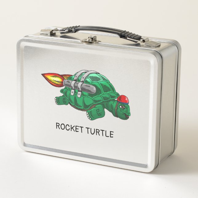 Rocket Turtle Metal Lunch Box (Front)