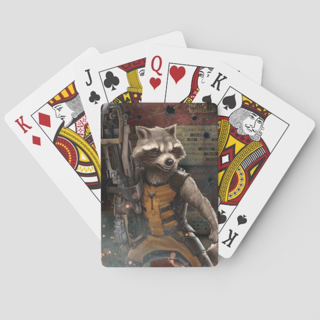Rocket Under Attack Playing Cards (Back)
