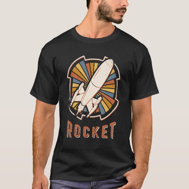 Rocket Vintage Classic Retro Love T-Shirt (Front)