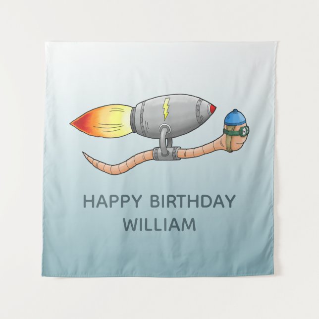 Rocket Worm Tapestry (Front)