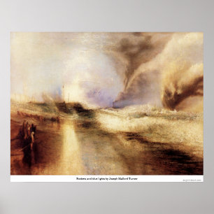 Rockets and blue lights by Joseph Mallord Turner Poster