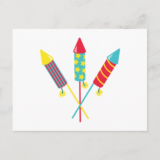 Rockets Fireworks Postcard (Front)