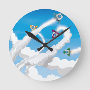 Rockets! Round Clock