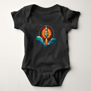 Rocketship Baby Bodysuit