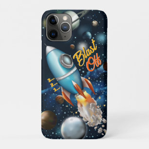 Rocketship Space Adventure Personalise Case-Mate iPhone Case