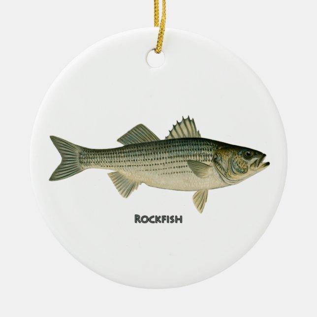 Rockfish Logo Ceramic Tree Decoration (Front)