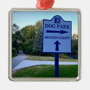 Rockford Michigan Dog Park Sign Metal Tree Decoration