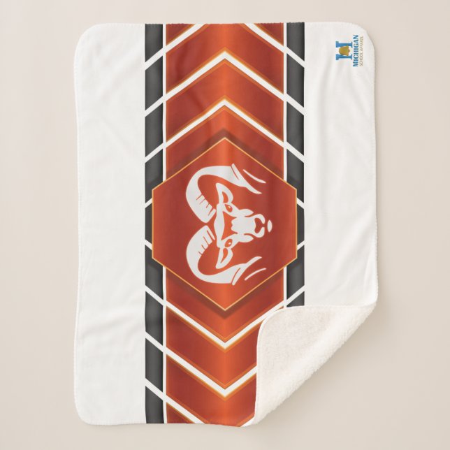 Rockford Rams #2 Sherpa Blanket (Front)