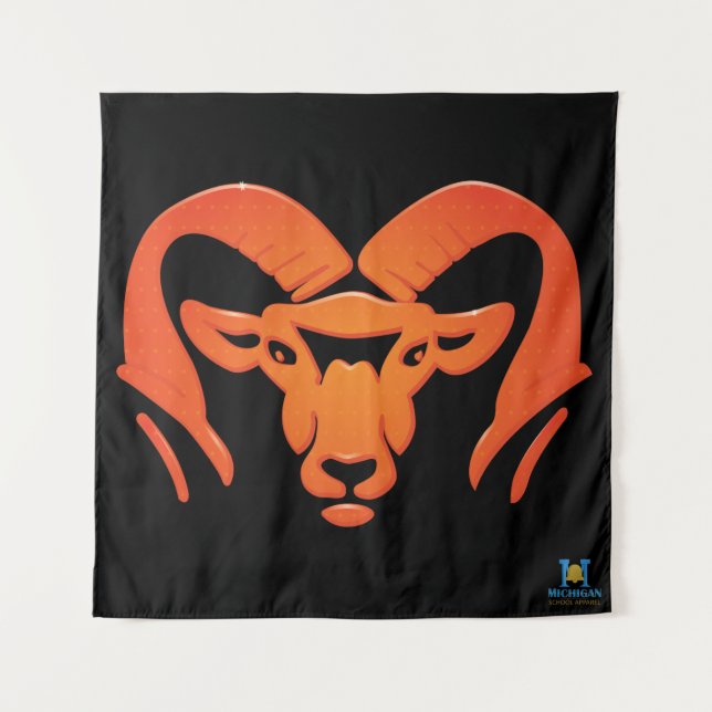 Rockford Rams #4 Tapestry (Front (Horizontal))