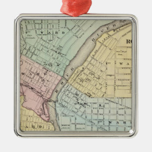 Rockford, Sterling and Rock Falls Metal Tree Decoration