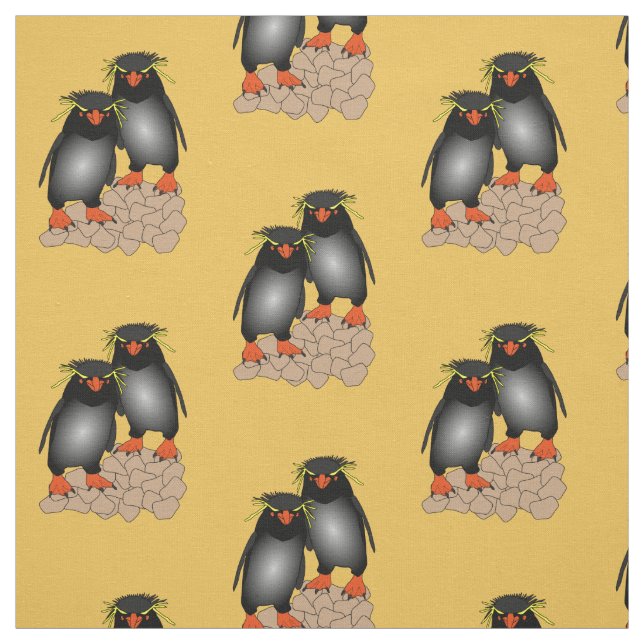 Rockhopper penguin fabric print (Swatch)