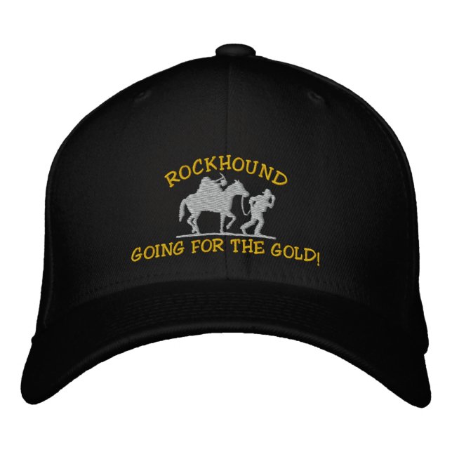 Rockhound Going For The Gold! Embroidered Cap (Front)